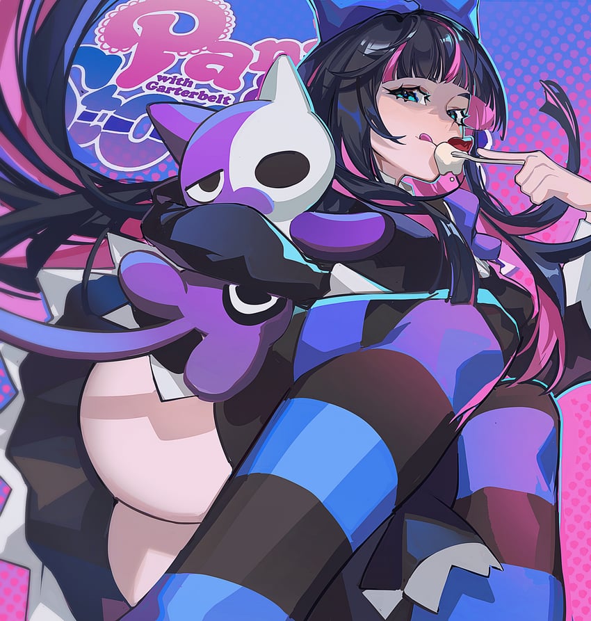 stocking and honekoneko (panty & stocking with garterbelt) drawn by mato-c