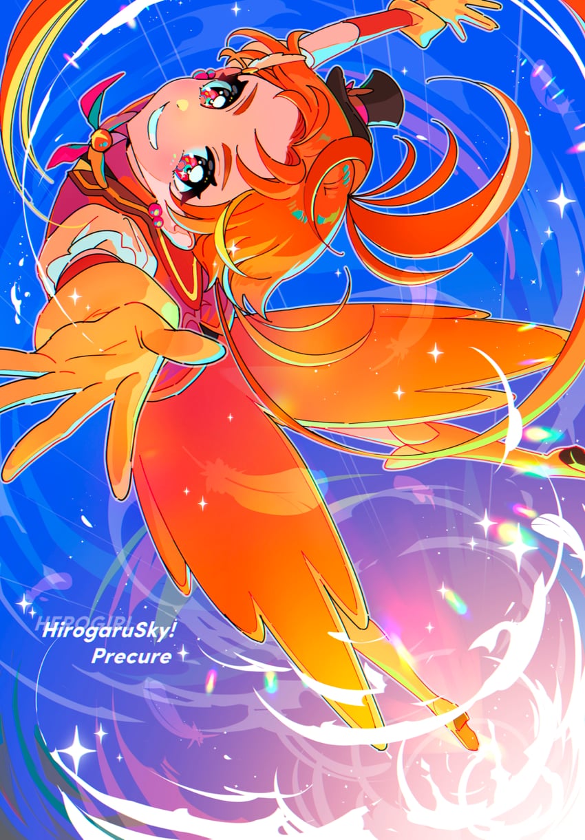 yuunagi tsubasa and cure wing (precure and 1 more) drawn by oshiri_(o4ritarou)