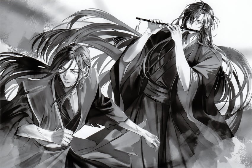 wei wuxian and wen ning (modao zushi) drawn by mg_ms_dayo