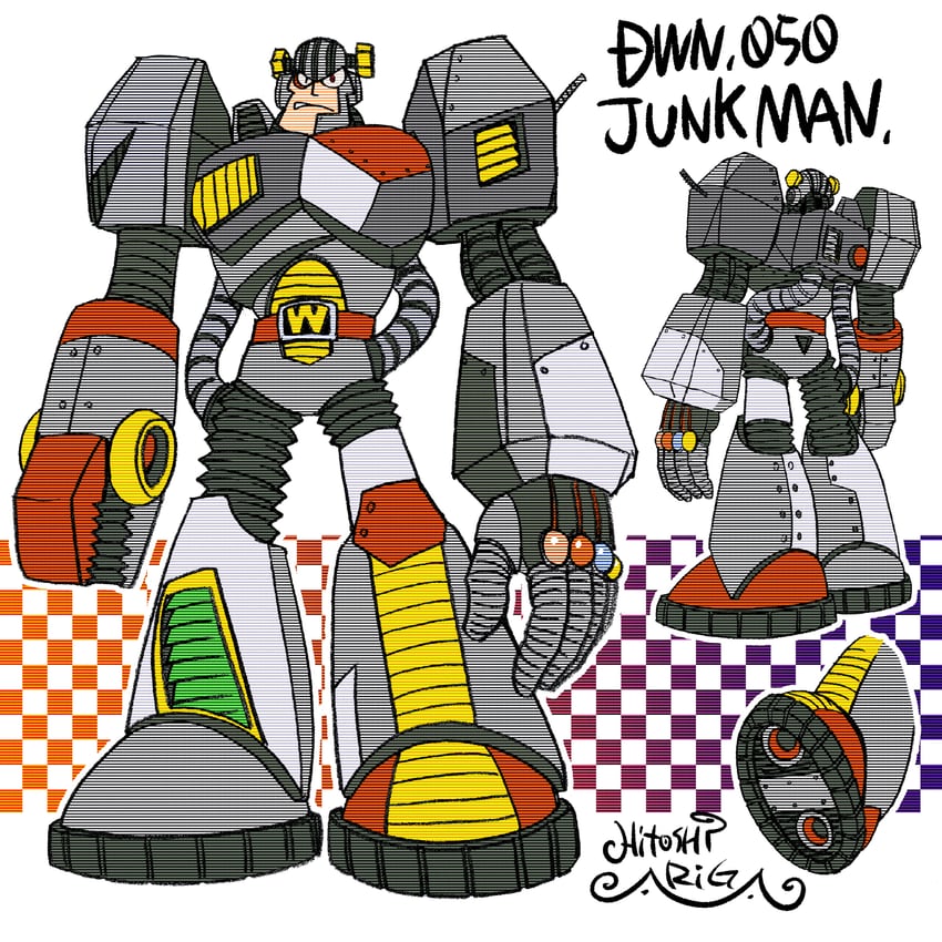 junk man (mega man and 2 more) drawn by ariga_hitoshi