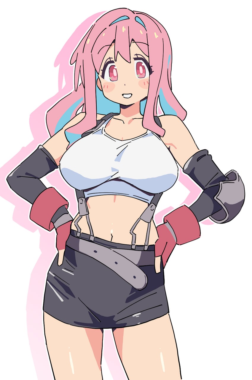 tifa lockhart and hozuki kaede (final fantasy and 2 more) drawn by noyama_takenoko