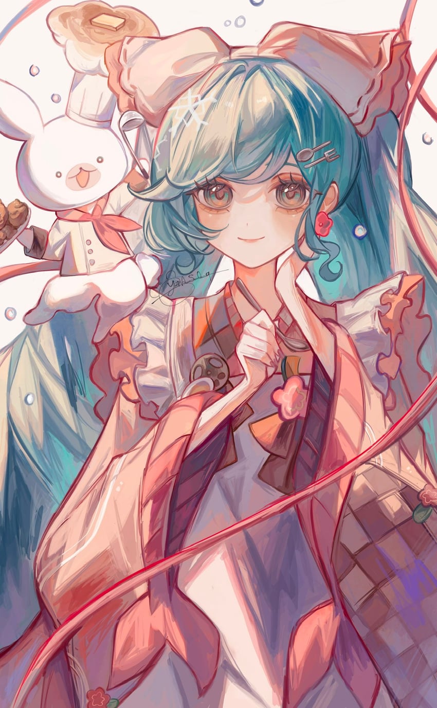 hatsune miku, yuki miku, and rabbit yukine (vocaloid) drawn by yena_s