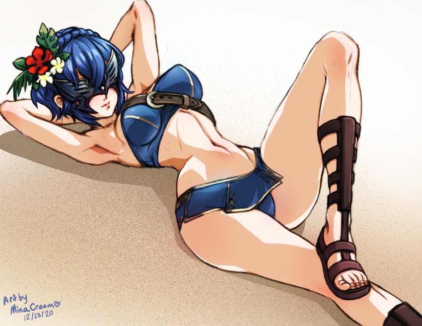 lucina and marth (fire emblem and 2 more) drawn by mina_cream