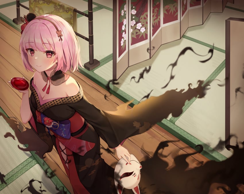 mori calliope (hololive and 1 more) drawn by okey
