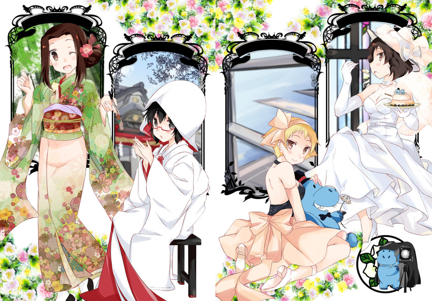 erwin, caesar, oryou, and saemonza (girls und panzer) drawn by abenattou
