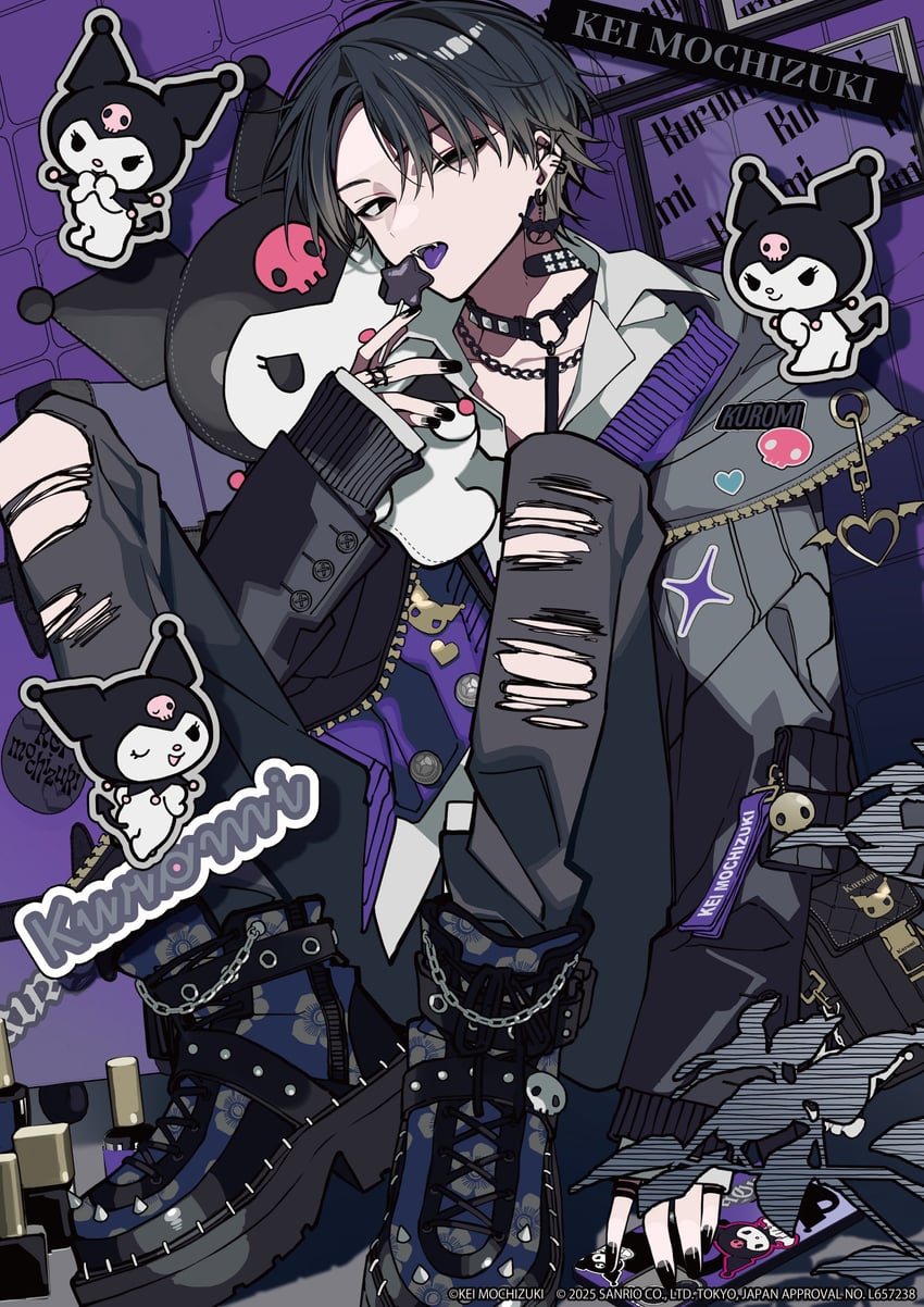 kuromi (sanrio and 1 more) drawn by mochizuki_kei
