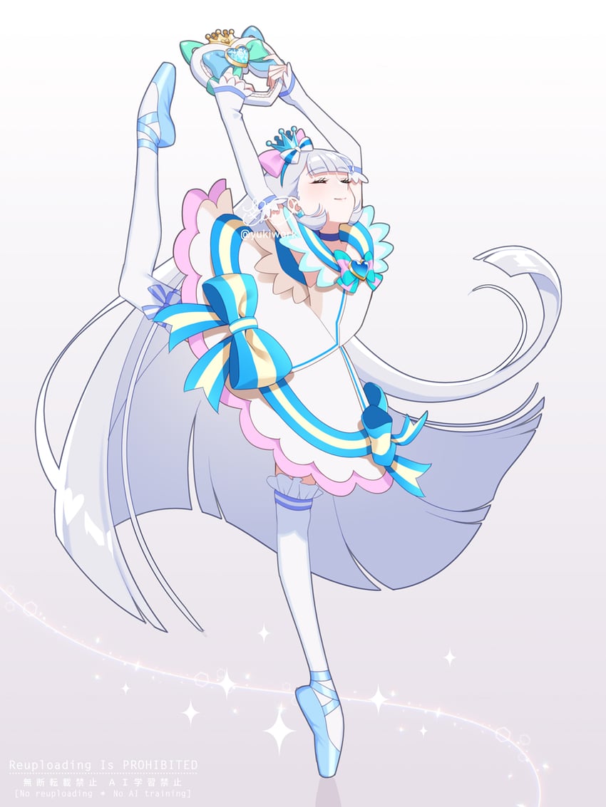 nekoyashiki yuki and cure nyammy (precure and 1 more) drawn by yukinko_(yukiwork)