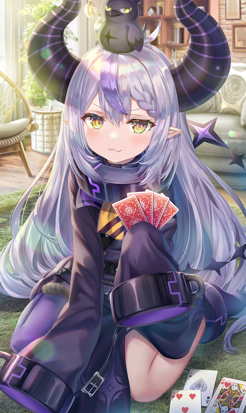 la+ darknesss and crow (hololive) drawn by torino_aqua