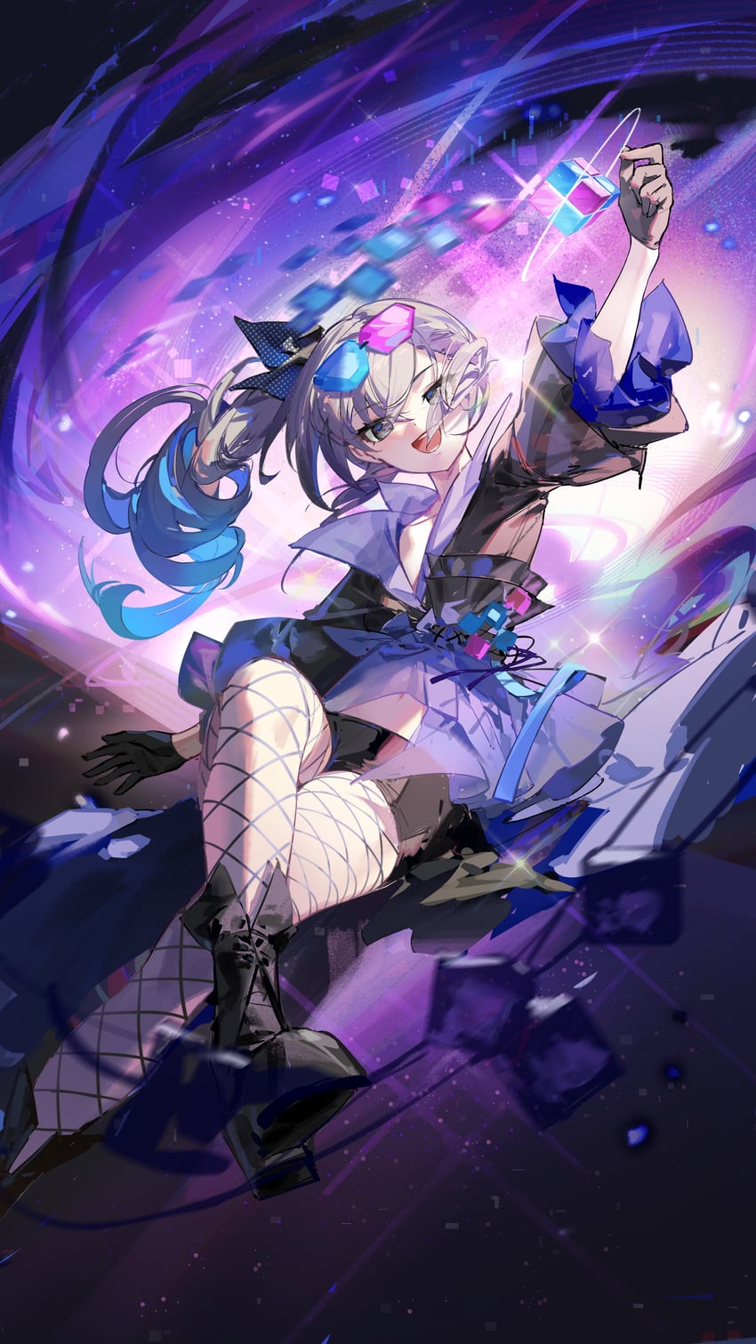 silver wolf (honkai and 1 more) drawn by rafaelaaa