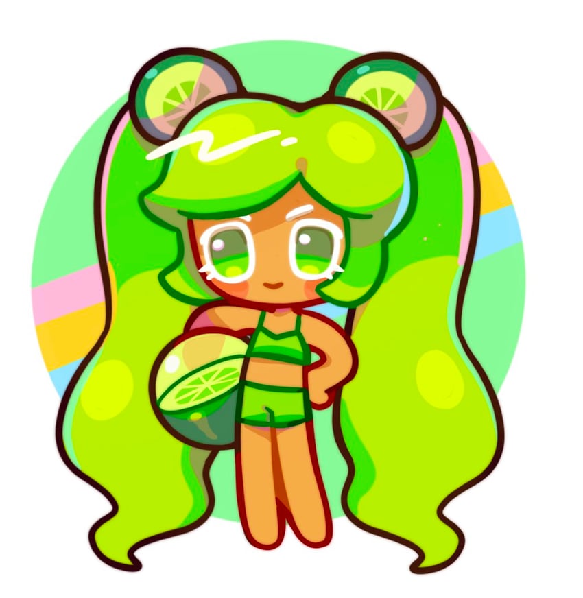 lime cookie (cookie run and 1 more) drawn by gelatako