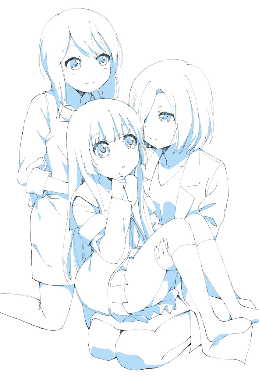 matsumoto rise, nishigaki nana, and azuma shihoko (yuruyuri) drawn by kamiki_uutarou
