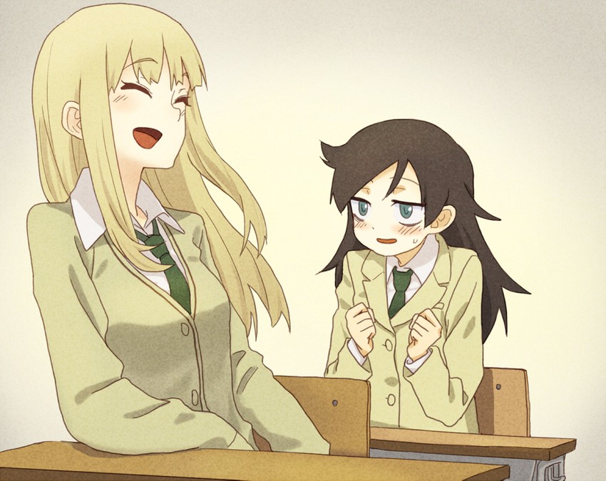 kuroki tomoko and katou asuka (watashi ga motenai no wa dou kangaetemo omaera ga warui!) drawn by shiratama_(hockey)