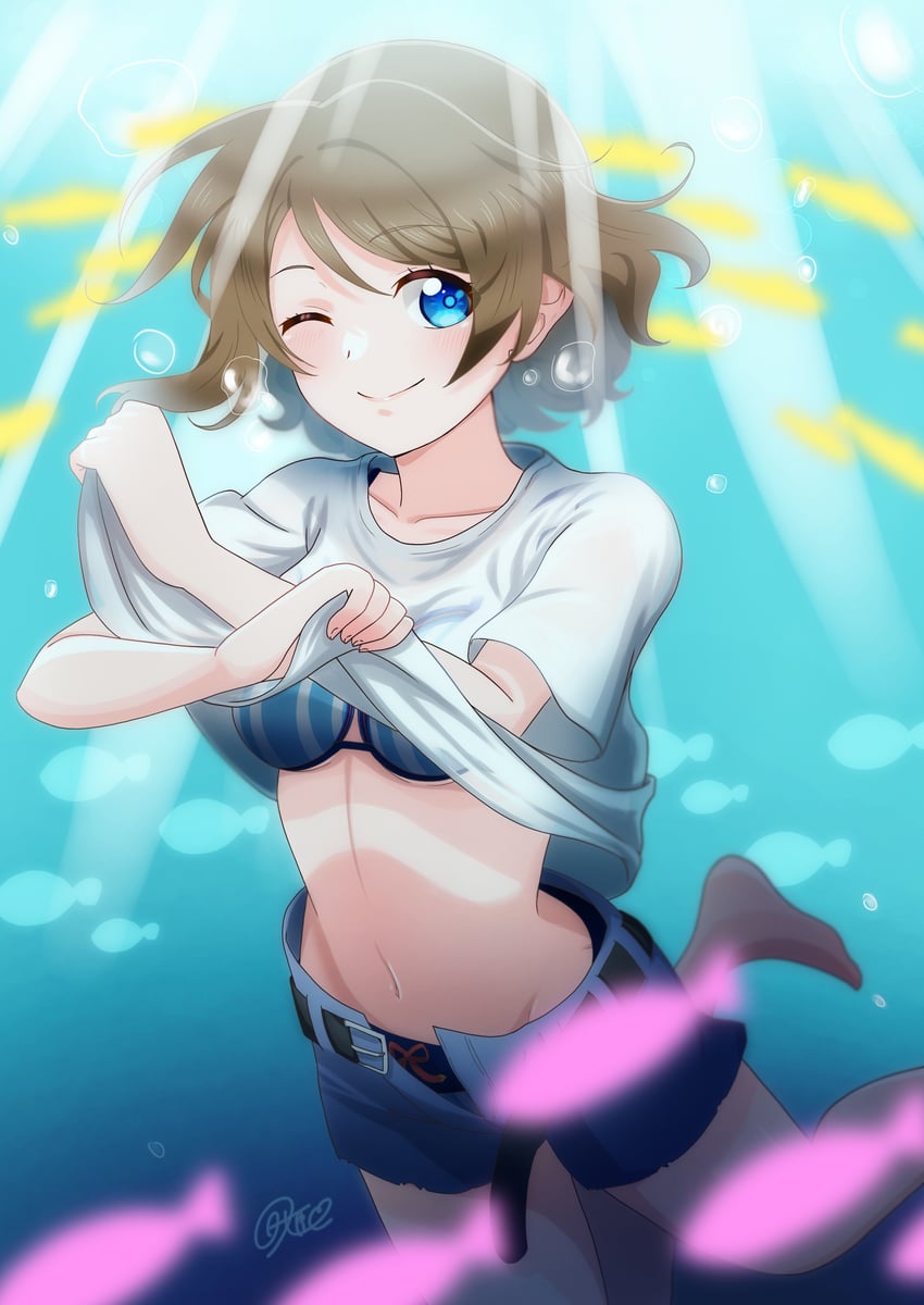 watanabe you (love live! and 1 more) drawn by sky-blue1104