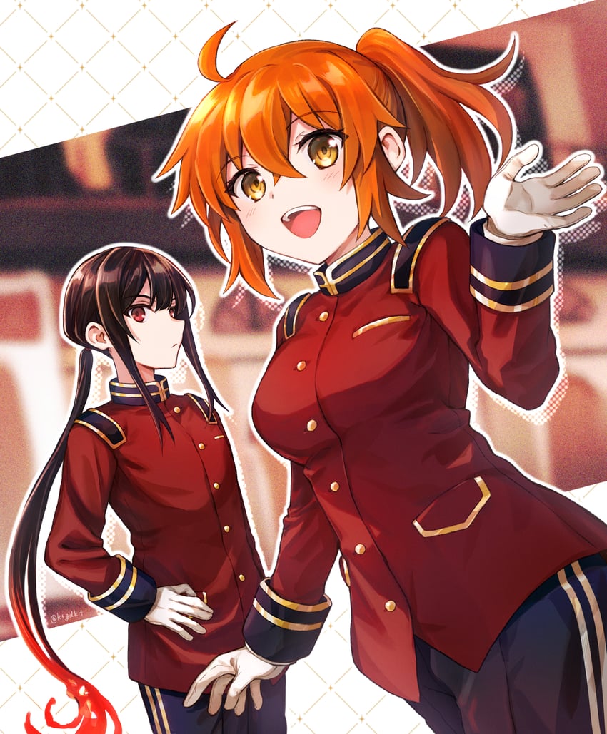 fujimaru ritsuka and oda nobukatsu (fate and 1 more) drawn by t_kattu