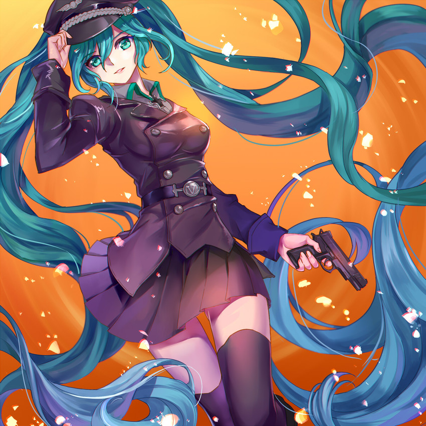 hatsune miku (vocaloid and 1 more) drawn by monogo