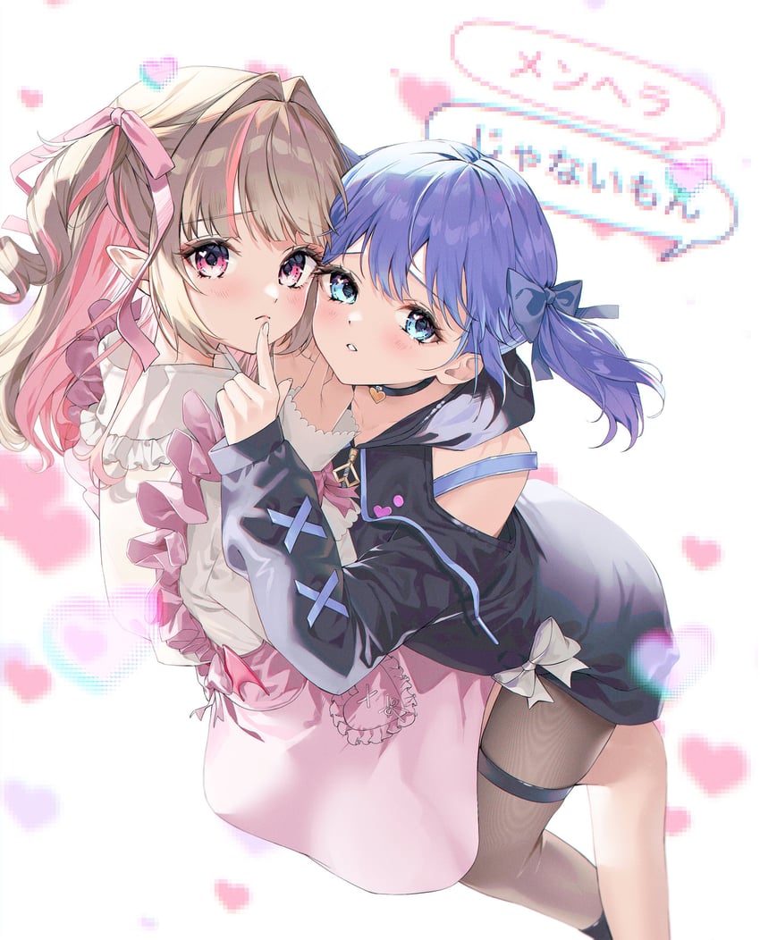 makaino ririmu and yuuki chihiro (nijisanji and 1 more) drawn by cure_heart_(artist)