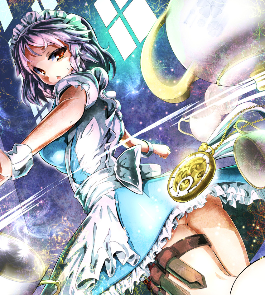 izayoi sakuya (touhou) drawn by umigarasu_(kitsune1963)