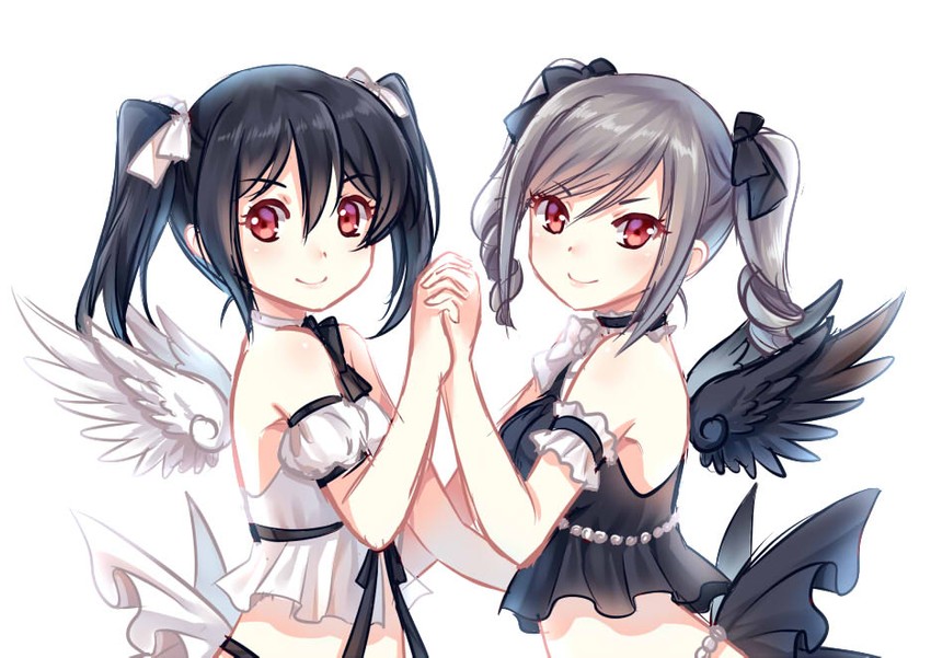 yazawa nico and kanzaki ranko (idolmaster and 3 more) drawn by villyane
