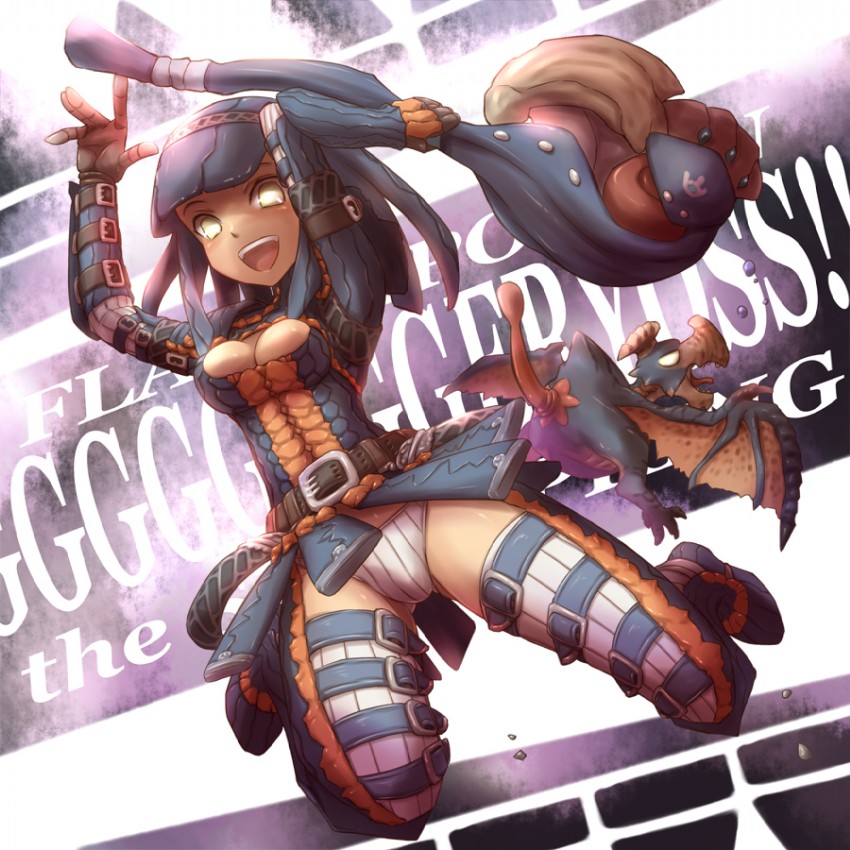 monster hunter and gypceros (monster hunter) drawn by tsukigami_chronica