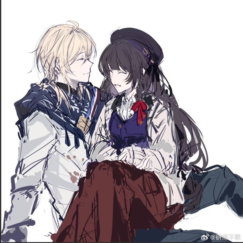 alkaid mcgrath and heroine (lovebrush chronicles) drawn by yan_ge