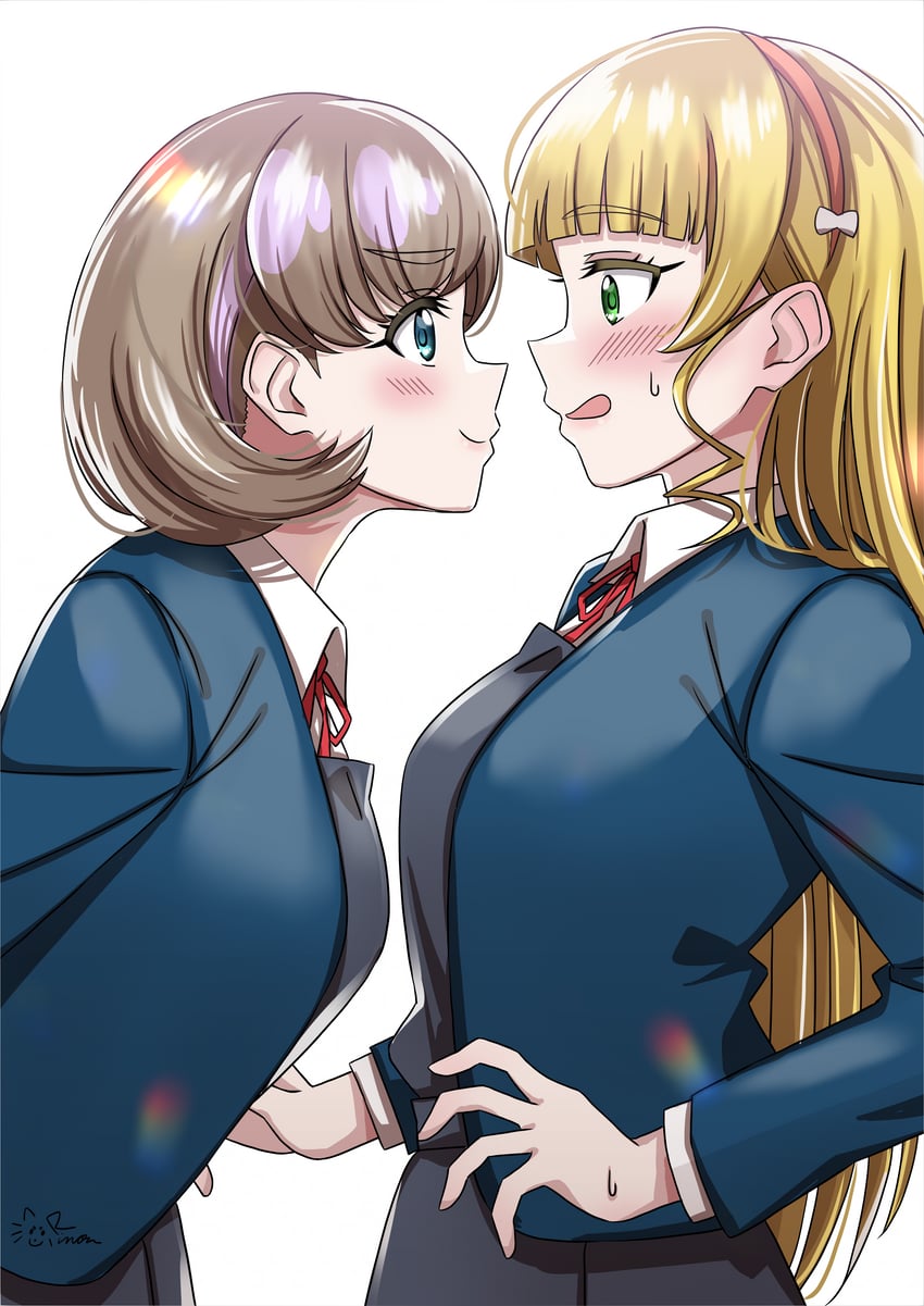 heanna sumire and tang keke (love live! and 1 more) drawn by rinon42600