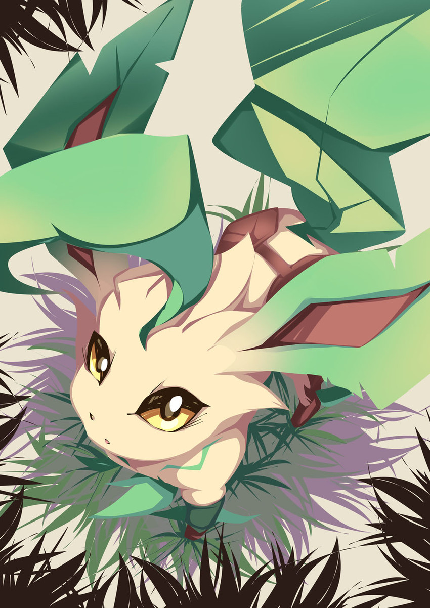 diarmuid ua duibhne and leafeon (fate and 2 more) drawn by msg01