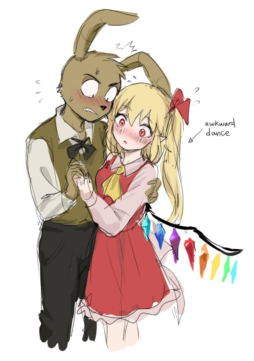 flandre scarlet and plushtrap (touhou and 1 more) drawn by himuhino
