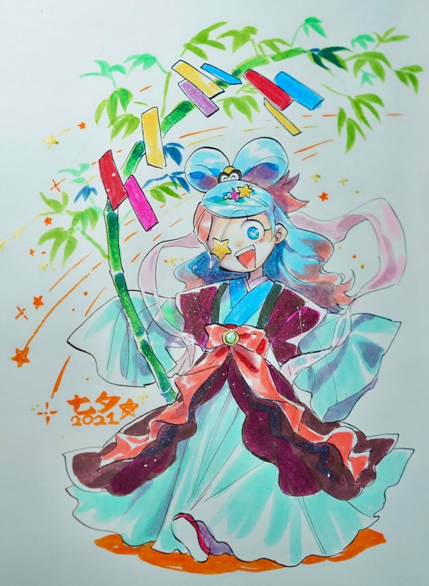 gumchi and lucy (ninjala and 1 more) drawn by kushabiria