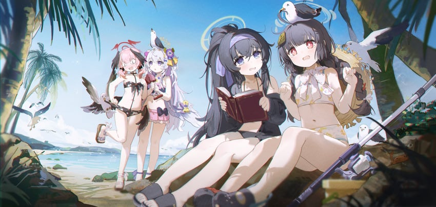 koharu, miyu, ui, and azusa (blue archive) drawn by coria