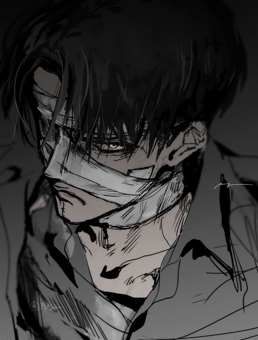 levi (shingeki no kyojin) drawn by yuu_(39_hj_yuu)