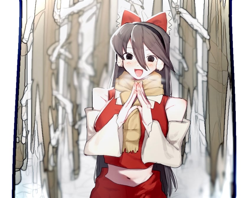 hakurei reimu and noel (touhou and 1 more) drawn by hitsuji_tamura