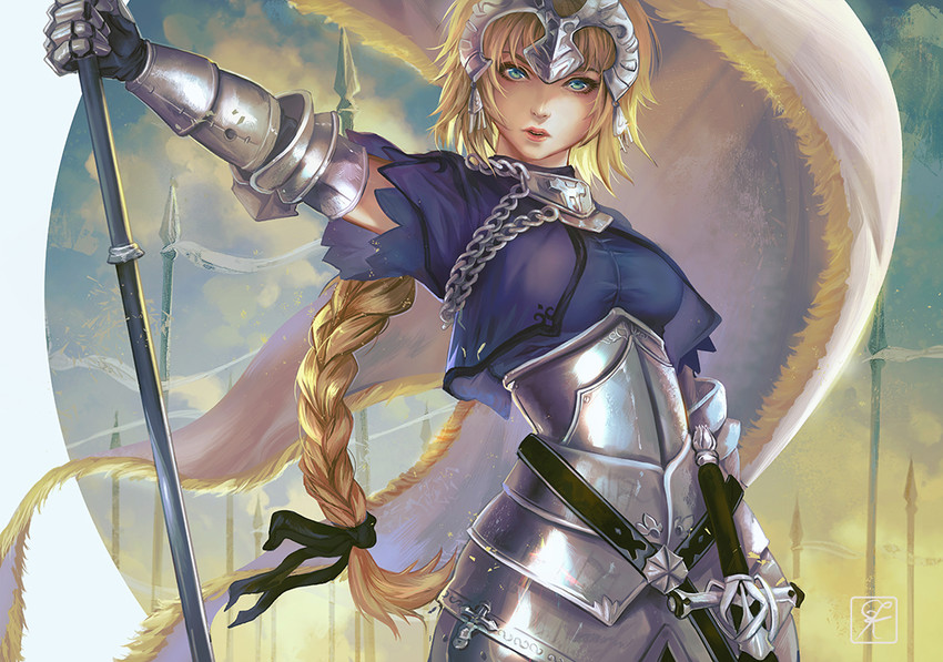 jeanne d'arc (fate and 2 more) drawn by washuu