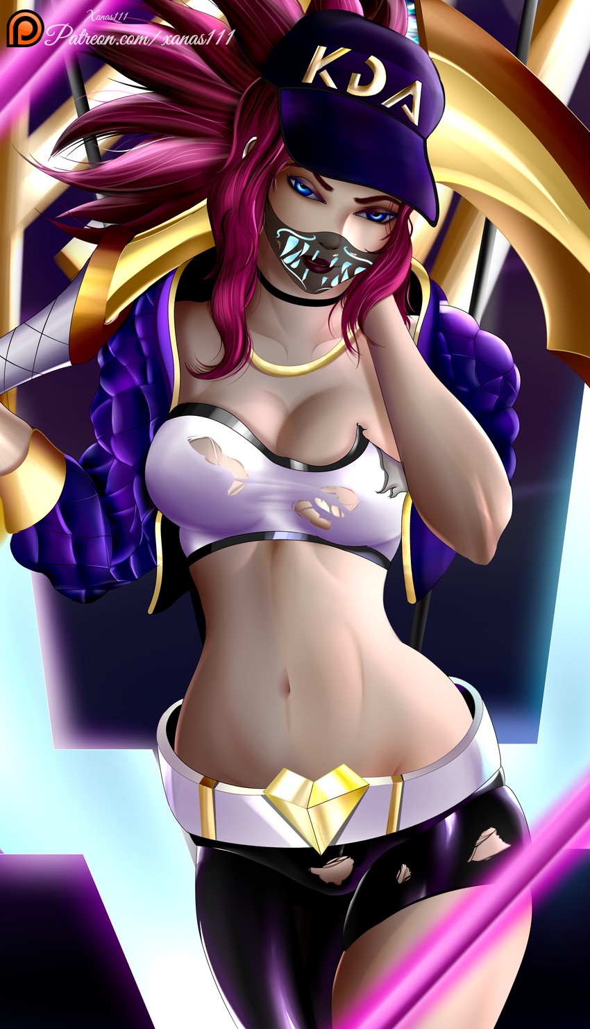 akali and k/da akali (league of legends) drawn by xanas