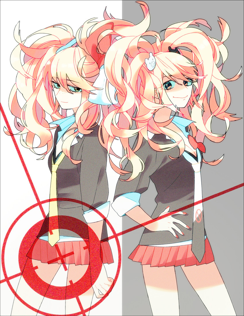 enoshima junko and ikusaba mukuro (danganronpa and 1 more) drawn by kgr_(paipooo)