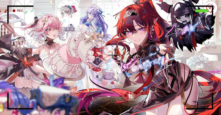 rover, zani, changli, camellya, shorekeeper, and 11 more (wuthering waves) drawn by soare_lucien