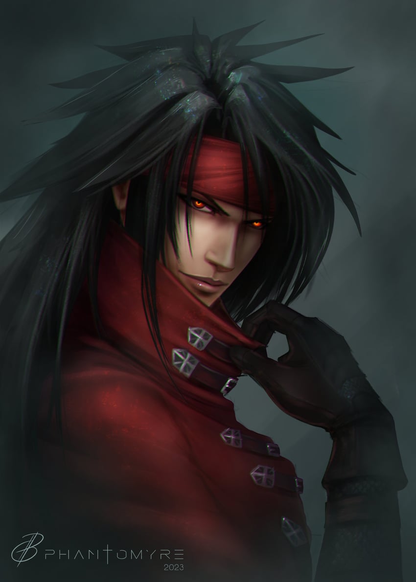 vincent valentine (final fantasy and 2 more) drawn by phantomyre