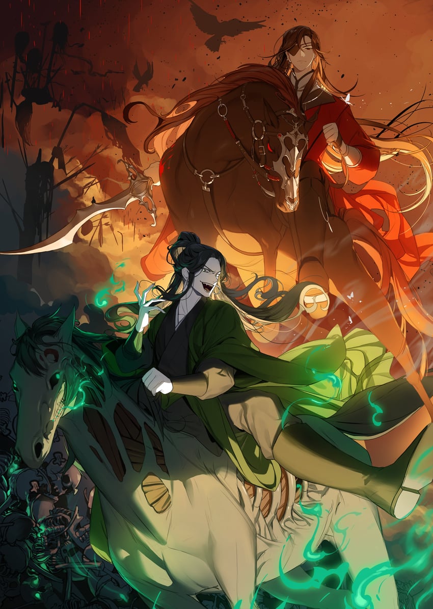 hua cheng and qi rong (tianguan cifu) drawn by little_modao