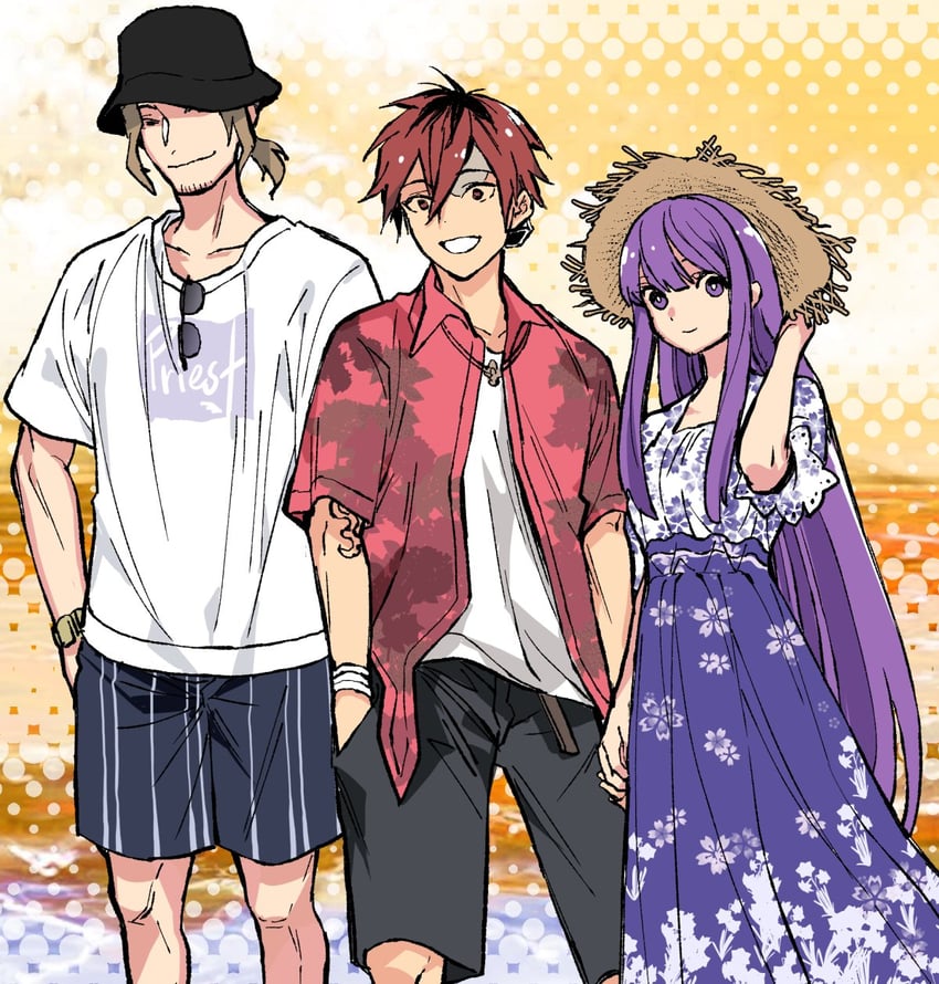 fern, stark, and sein (sousou no frieren) drawn by nanahachi_77889
