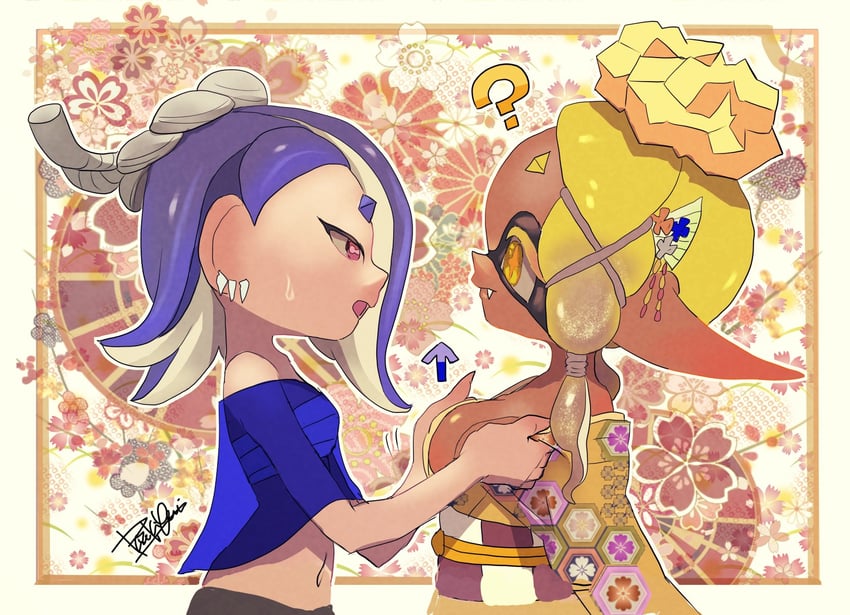 frye and shiver (splatoon and 1 more) drawn by isamu-ki_(yuuki)