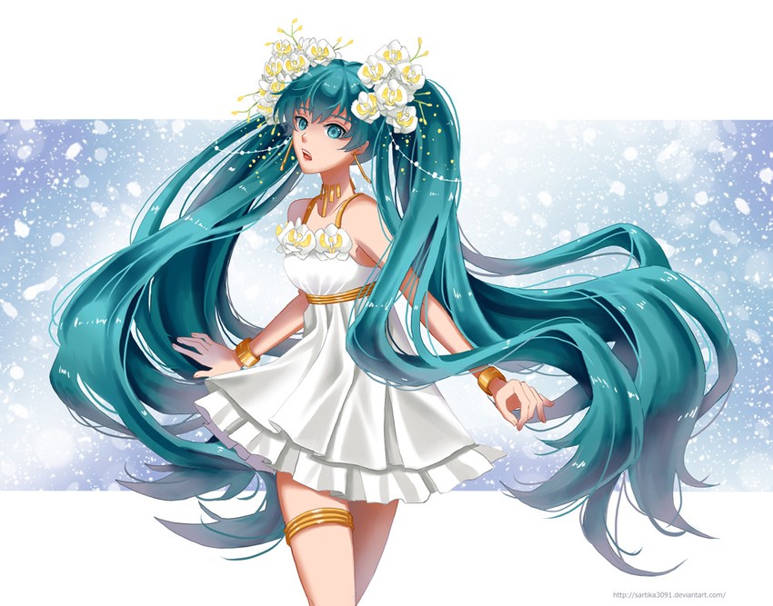 hatsune miku (vocaloid) drawn by sartika3091