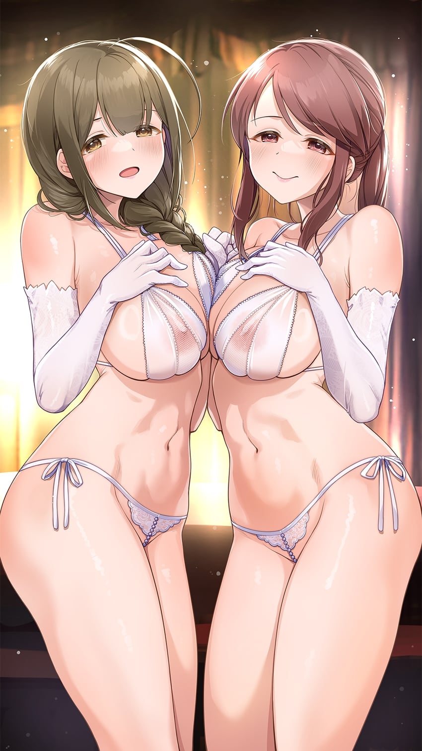kuwayama chiyuki and mifune miyu (idolmaster and 2 more) drawn by mk_(mod0)