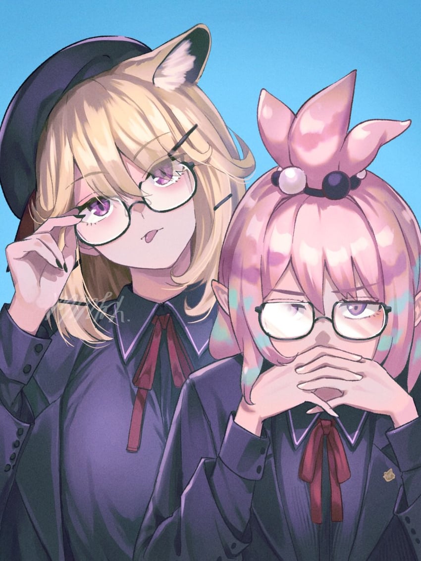 utage and kirara (arknights) drawn by memetaroh