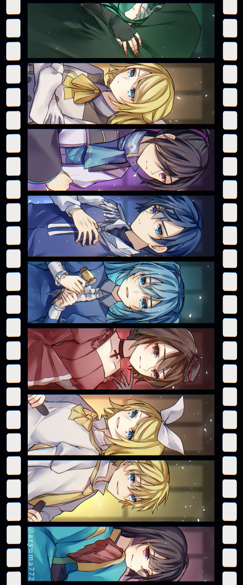 hatsune miku, kagamine rin, kagamine len, kaito, meiko, and 13 more (vocaloid and 2 more) drawn by aryuma772