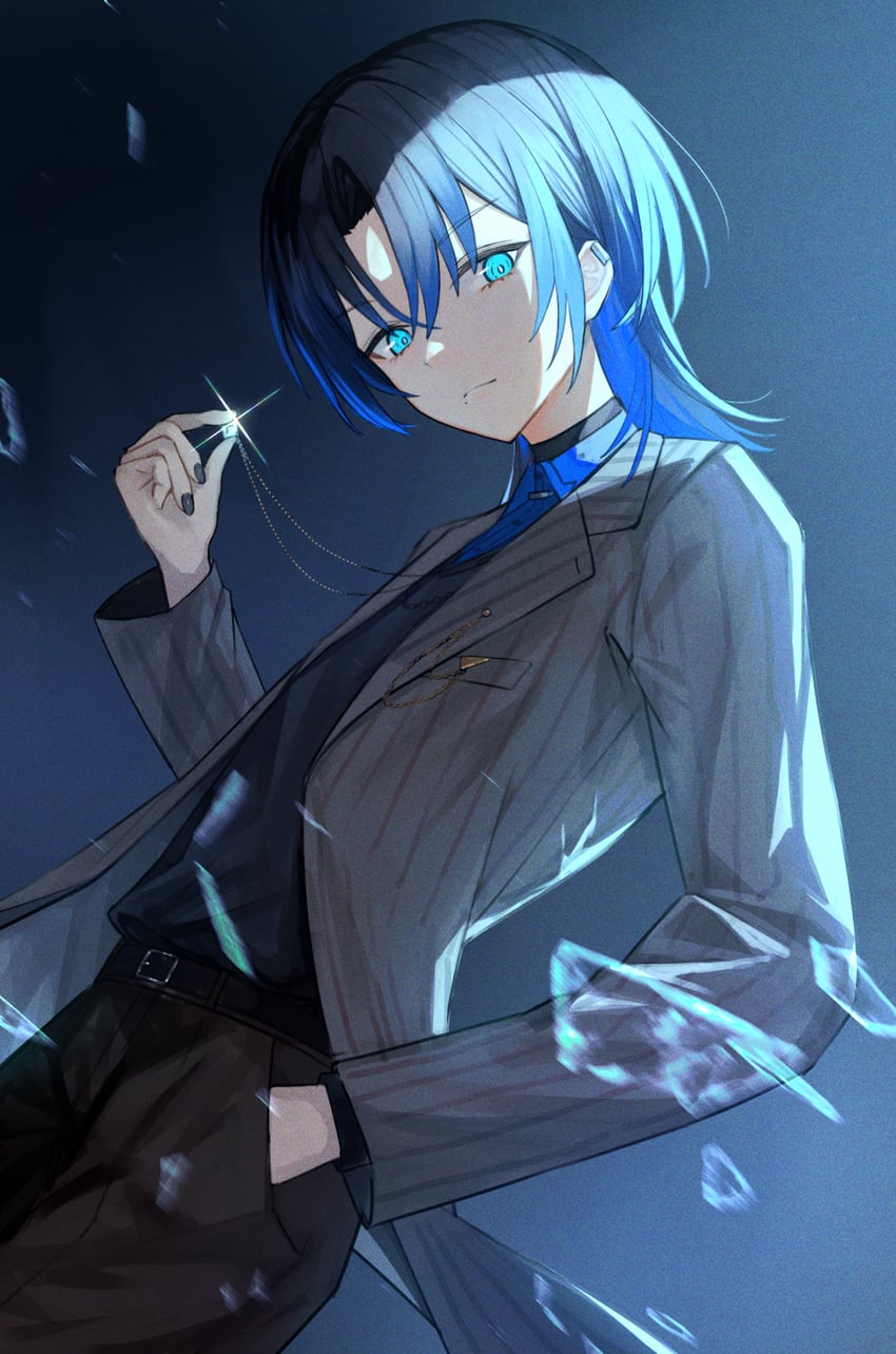 hiodoshi ao (hololive and 1 more) drawn by xyunx