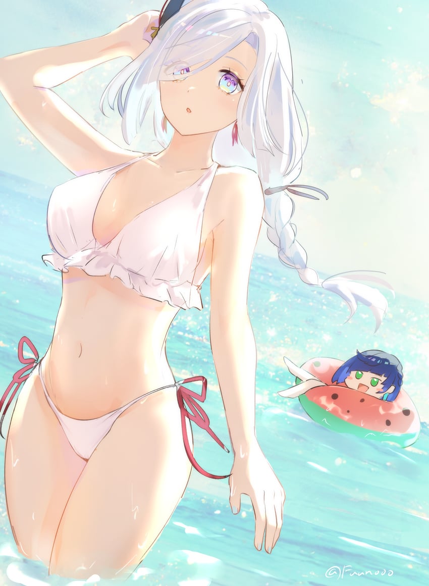 shenhe and yelan (genshin impact) drawn by fujito_(call_f_)