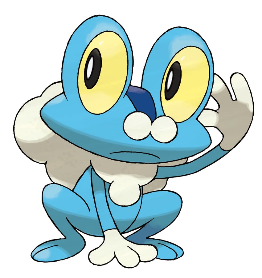 froakie (pokemon and 1 more) drawn by sugimori_ken