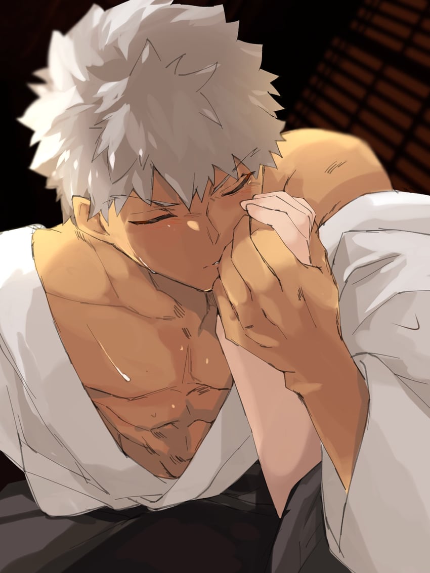 emiya shirou and senji muramasa (fate and 1 more) drawn by kamigokuin