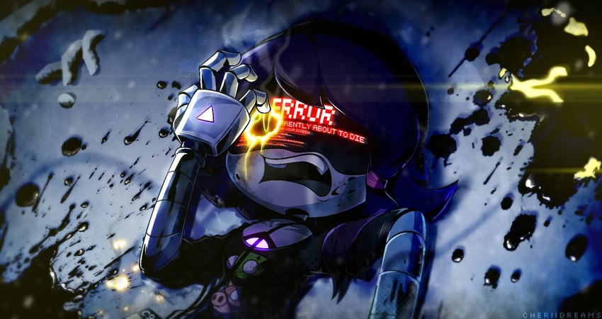 uzi and gir (murder drones and 1 more) drawn by jazthemurderdrone