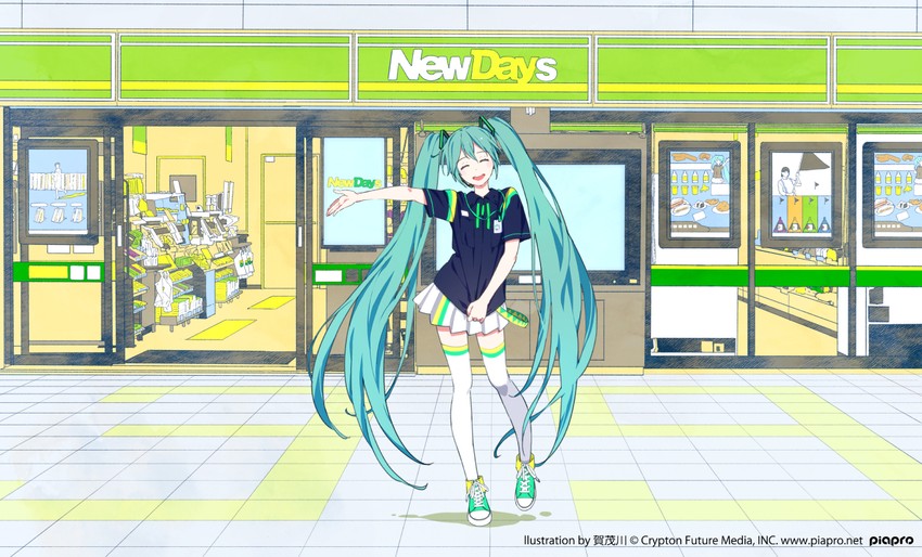 hatsune miku (vocaloid and 1 more) drawn by kamogawa_(kamogawa_sodachi)