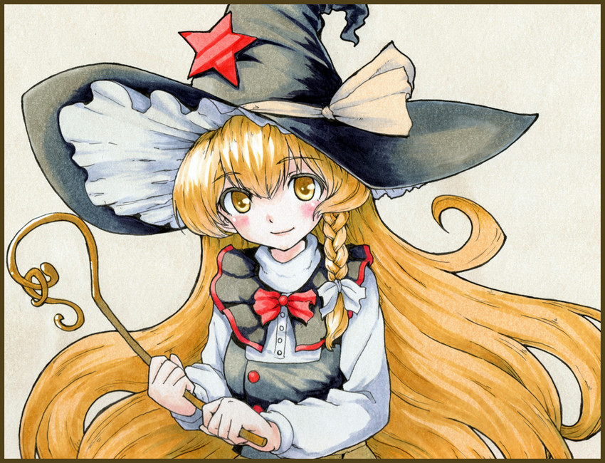 kirisame marisa (touhou and 1 more) drawn by shiratama_(hockey)